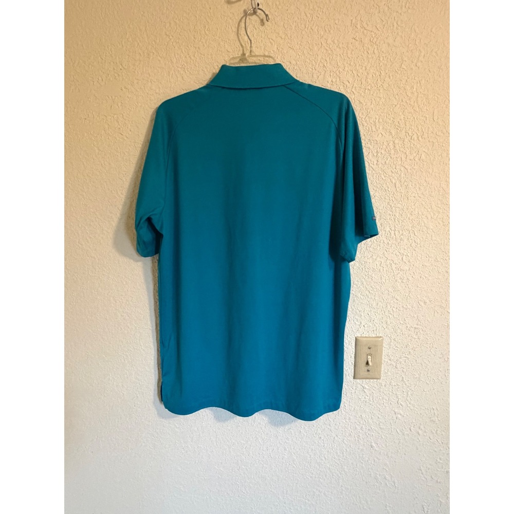 Ashworth Disney Magnolia Golf Course Polo Shirt‎ Mens Medium Teal Blue Pocket - Picture 2 of 11